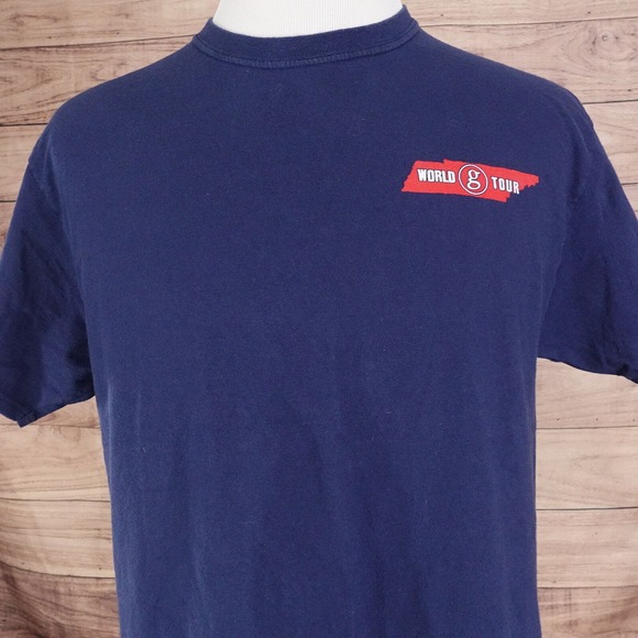 GARTH BROOKS TRISHA YEARWOOD 2017 TOUR BLUE T-SHIRT SZ L -COUNTRY MUSIC BAND TEE - Picture 5 of 7